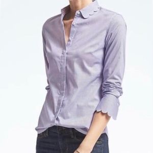 Banana Republic Scallop Riley Stripe Shirt